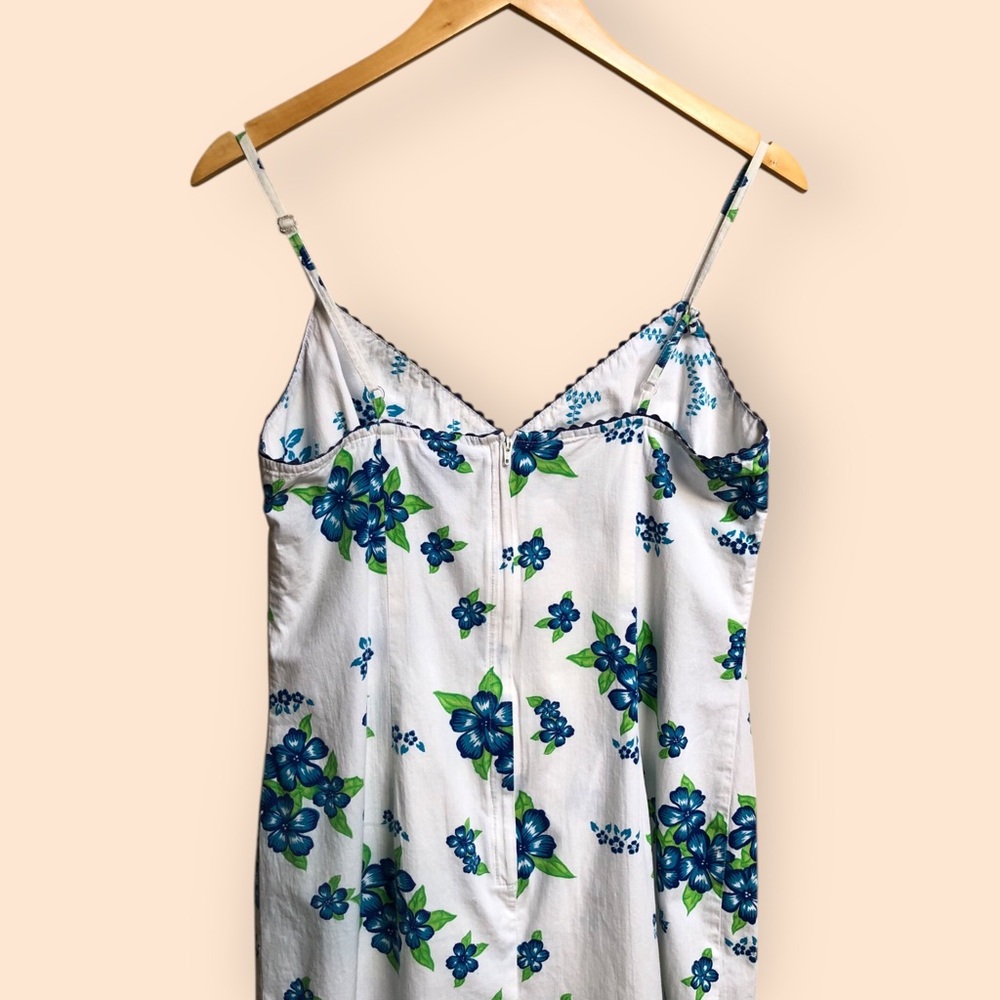 Vintage 90s Y2K ROXY Quiksilver Hawaiian Floral Print Summer Dress Women Large - Picture 7 of 10